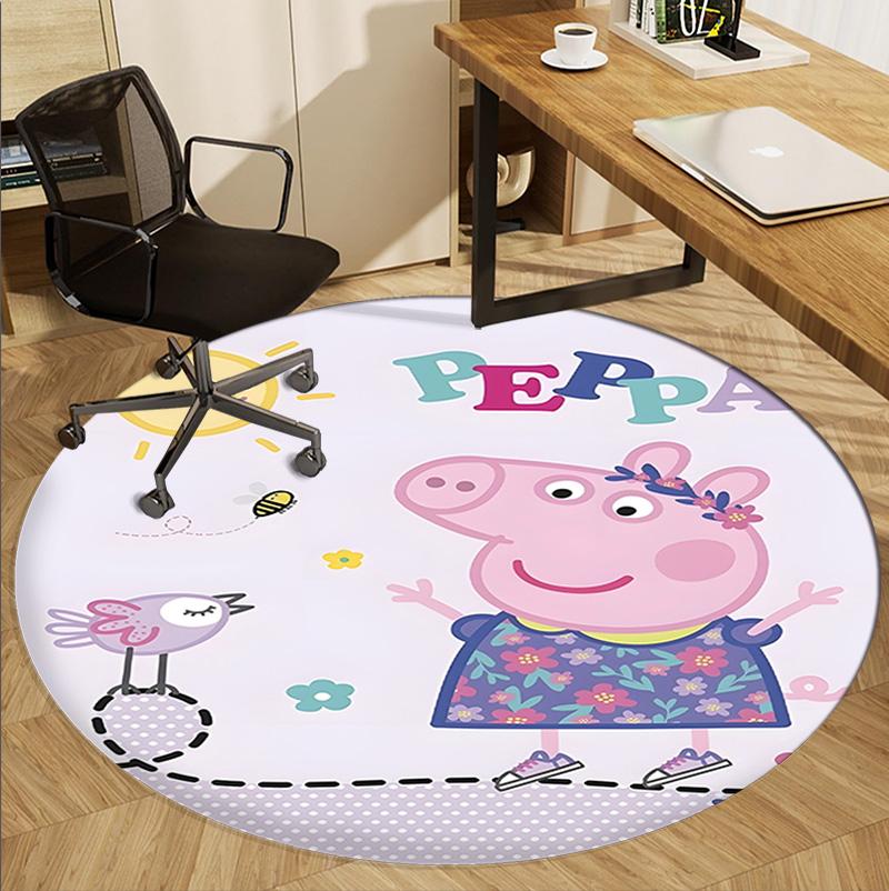 Cartoon Animation Pattern Round Rug, Indoor/Outdoor Mat, for Picnic, Gameroom, Bedroom, Office, Living Room, Home Decor Carpet, Birthday Gift