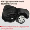 1 Pair Trolley Casters Replacement Heavy Duty Wheels for Luggage Suitcase 360 Degree Swivel Kit Double Row Silent Wheel