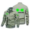 Kawasaki Off-road Casual Men's Trendy Zipper Jacket with Car Logo, Plus Size Available