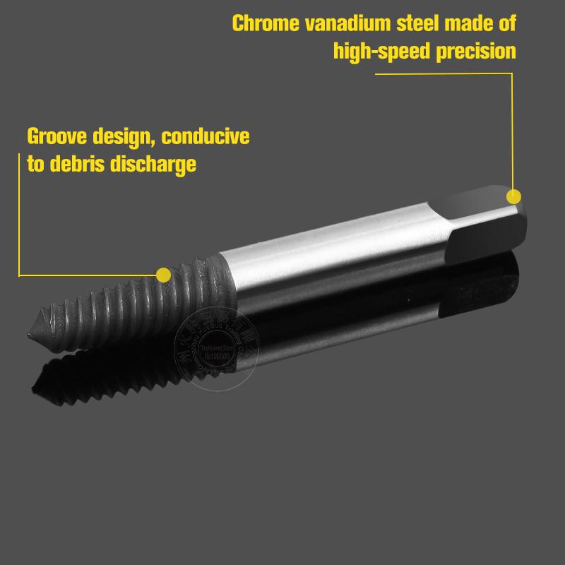 6-teiliges Set mit gebrochenen und beschädigten Schraubendreher-Extraktoren, Bohrer, doppelseitige Schraubenbohrer, Entfernungswerkzeuge