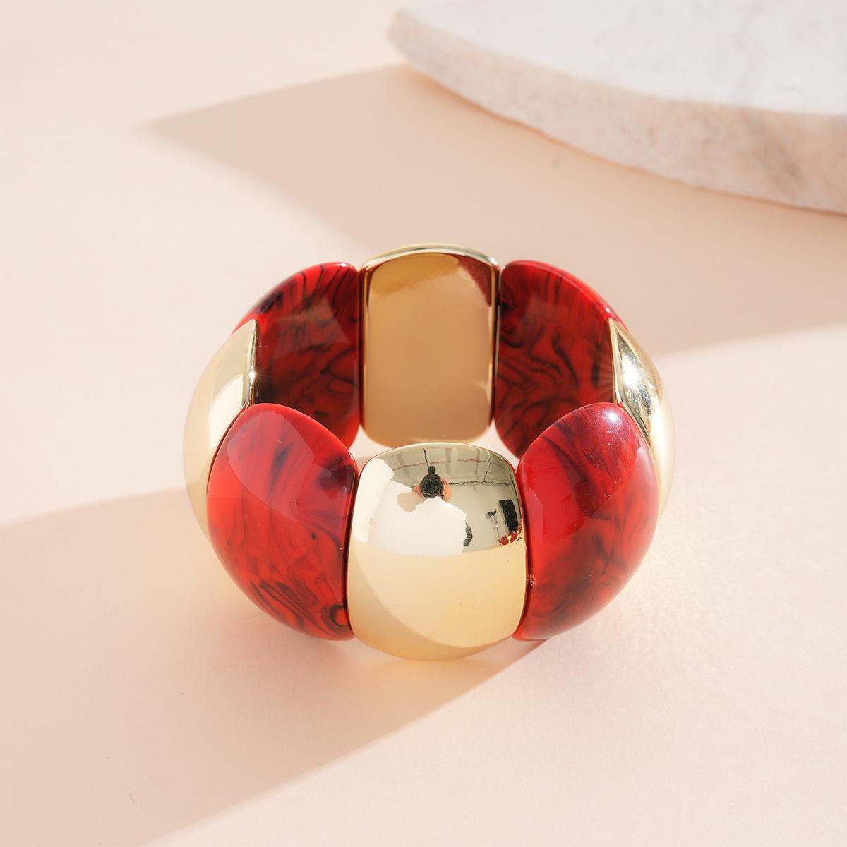 Acrylic round sequin splicing elastic rope bracelet, a sexy jewelry.