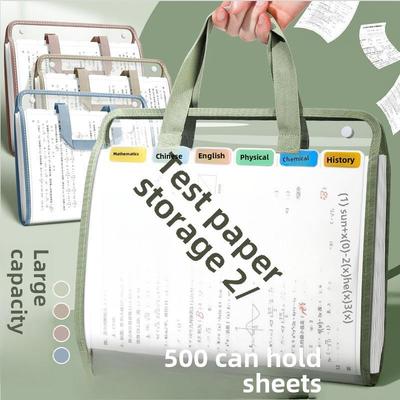 Large Capacity Multi-Layer Transparent A4 Accordion Folder for Documents and Books