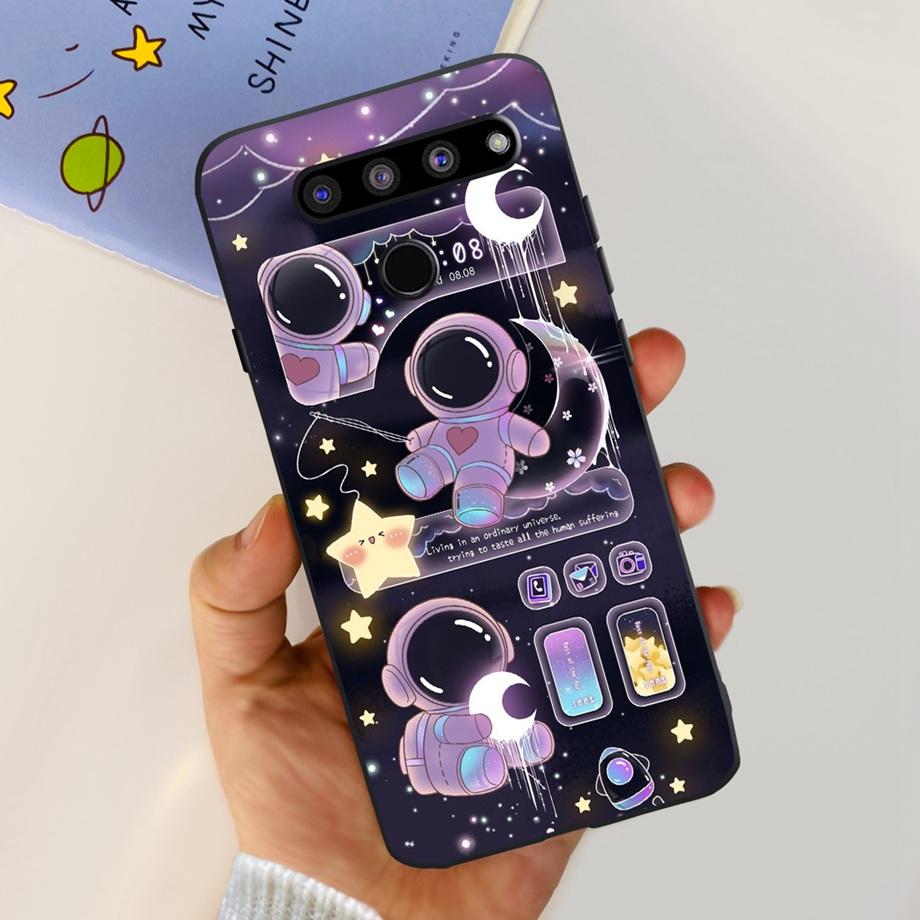 Für LG G8X ThinQ Hülle LG V50 ThinQ V50s ThinQ V50 Dual Screen Flüssigsilikon Bumper Coque Fundas Marmor Weltraummann Drache Capa