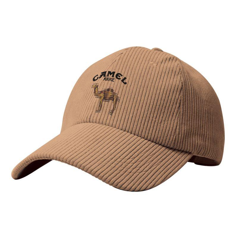 

Camel Mirage Print Baseball Cap Soft Cozy Corduroy Hat Daily Casual Adjustable Snapback Caps Sports Hiking Dad Hats Adjustable хаки