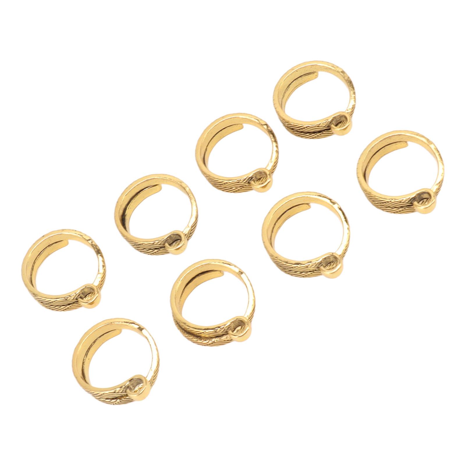 

8 шт. Вязание крючком петли кольца открытый дизайн сплав регулируемая пряжа золотой направляющий палец держатель для DIY