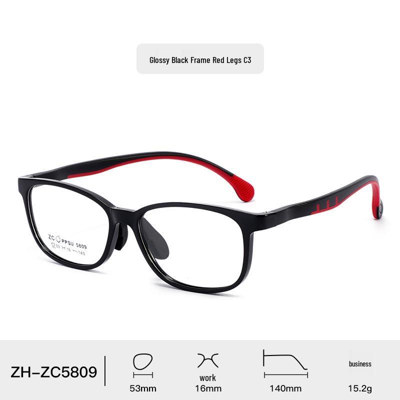 Stylish TR90 Eyeglass Frame for Kids - Lightweight, Comfortable PPSU Frame with Silicone Nose Pads for Students