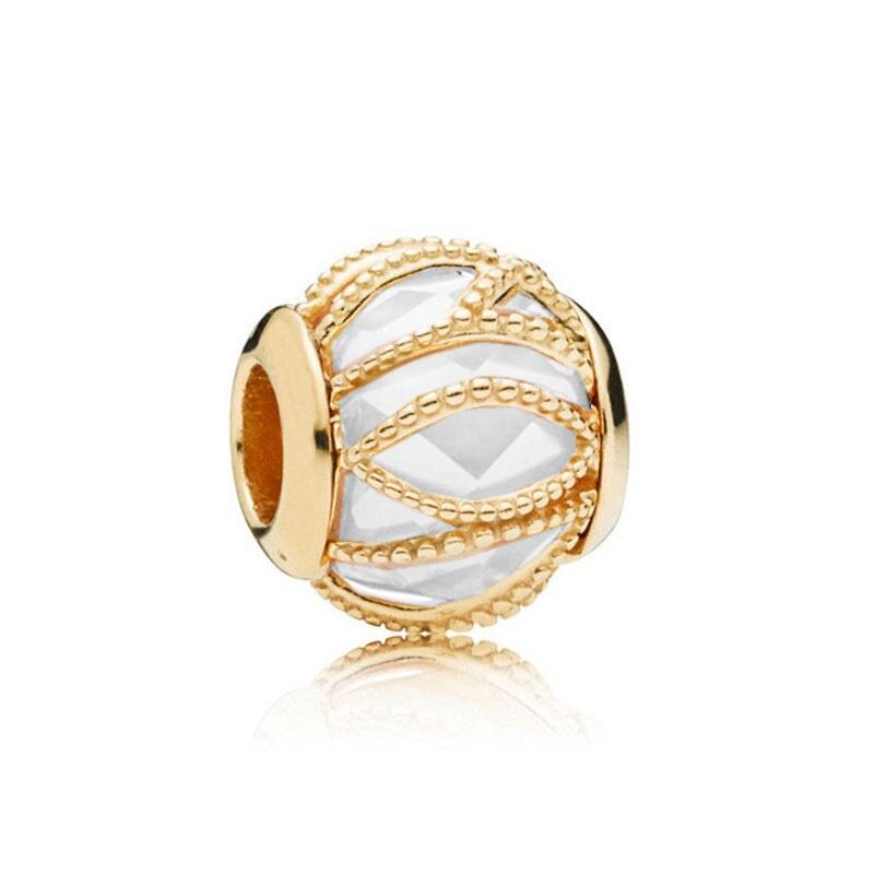 NEW DIY Sparkling Gold-Plating Serise Family Star Flower Cake Charm Bead Fit Silver European Bracelet Jewelry Gift