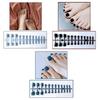 24Pcs Solid Color Square Nail Tips Short Press On Toenails Acrylic Fake Toe Nails Full Cover Artificial Foot Extension Tips