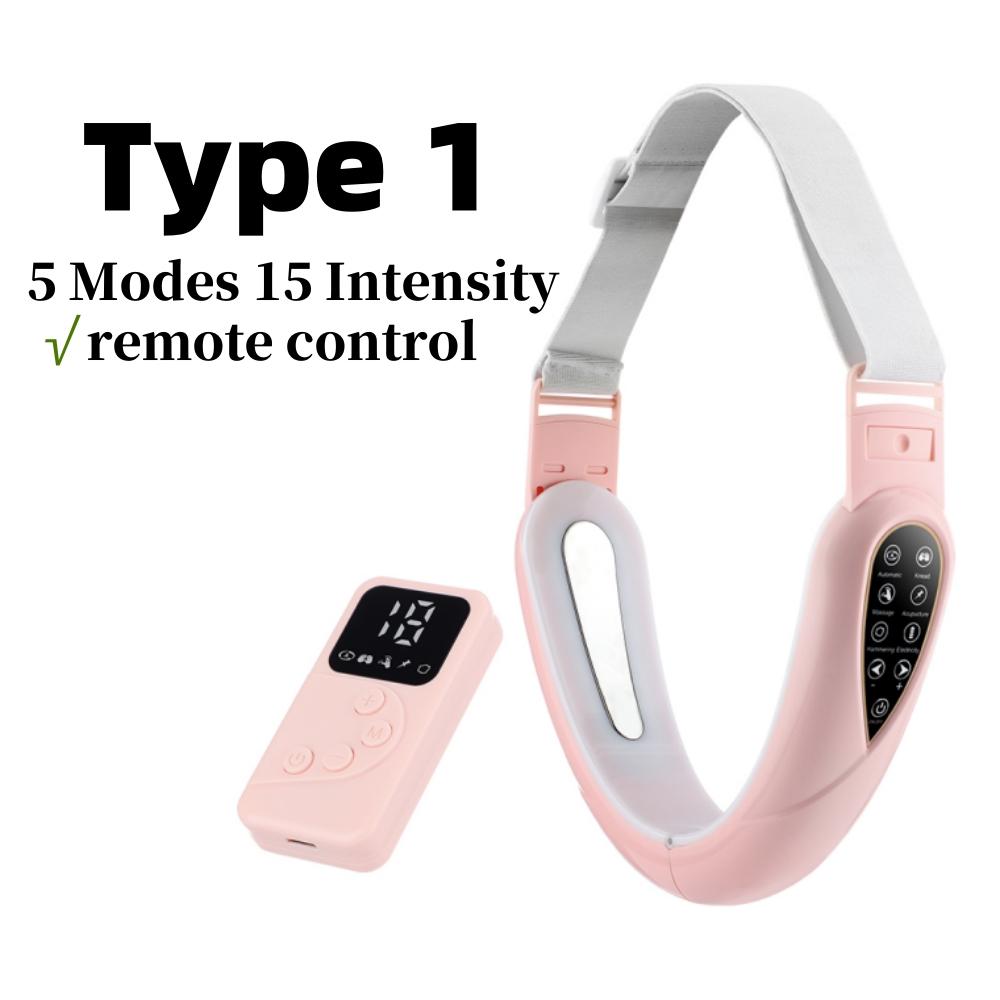 V-Line Face Slimming Lifting Device Electric Face Massager 8/5 Modes 15 Intensity Double Chin Lift Up Belt Beauty Instrument