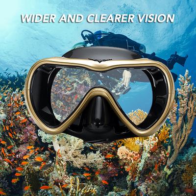 Set da snorkeling a tenuta stagna Occhialini da snorkeling per nuoto antiappannamento Occhiali con boccaglio Easy Breath Dry