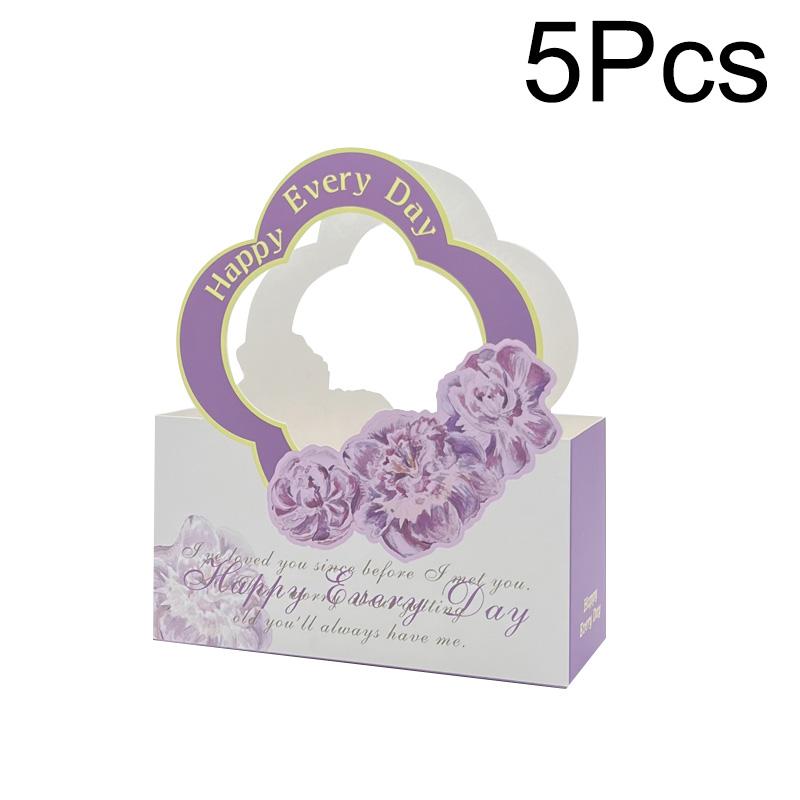 5Pcs/Pack Handheld Paper Packaging Flower Box Flower Basket Wedding Party Decoration Gift Bag Bouquet Mother's Day