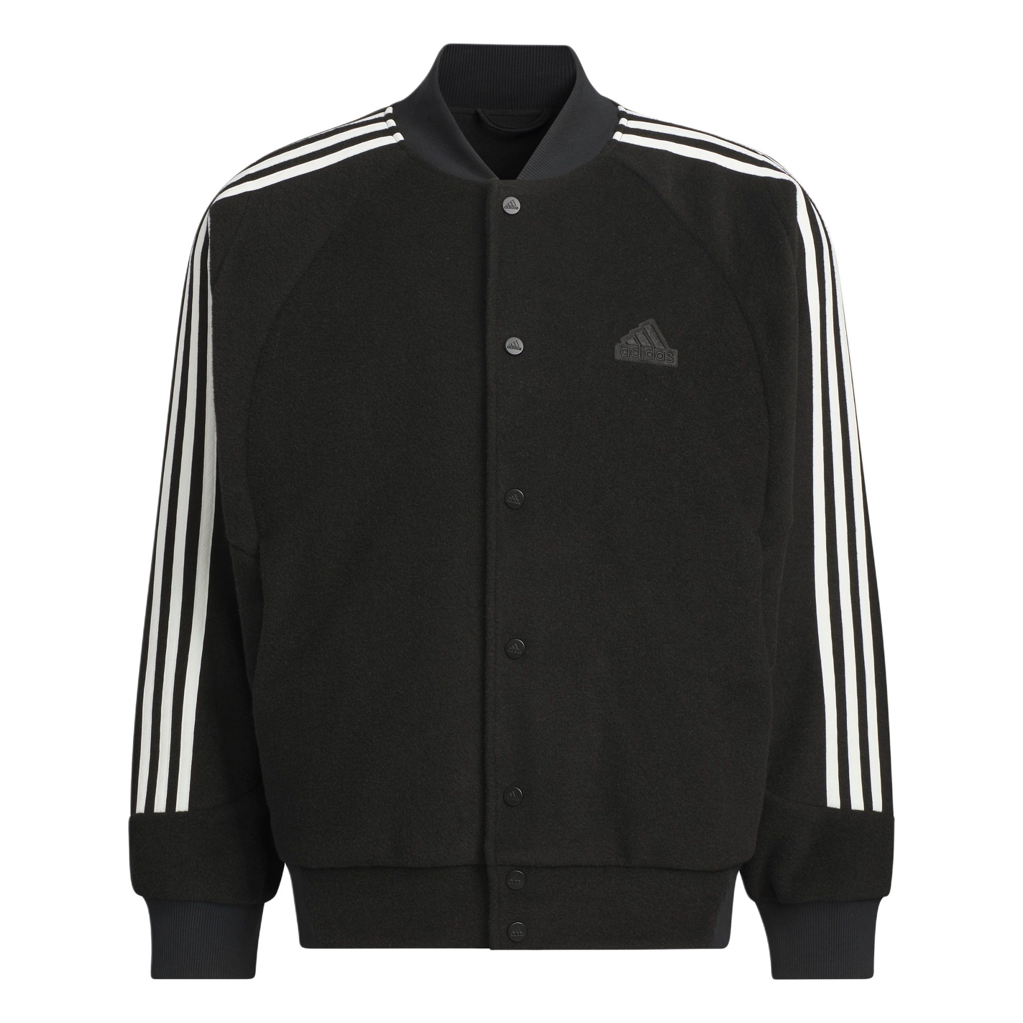 

Adidas Unisex Warm 3-Stripes Button Front Baseball Collar Jacket Grey JI6638 L