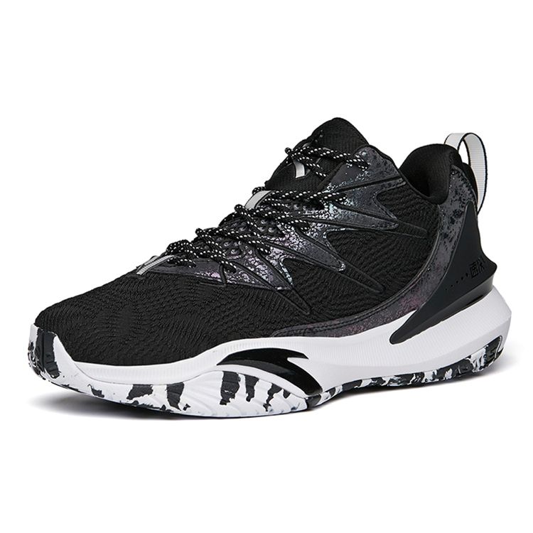 Anta Speed Decision 5 Low Top Basketball Shoes Men sneaker Black White 112141605-5