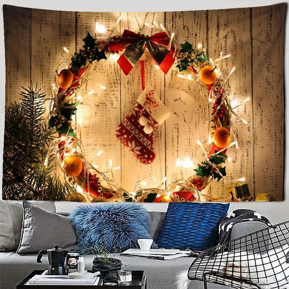 Christmas Theme Tapestry Bedroom Living Room Home Wall Decoration