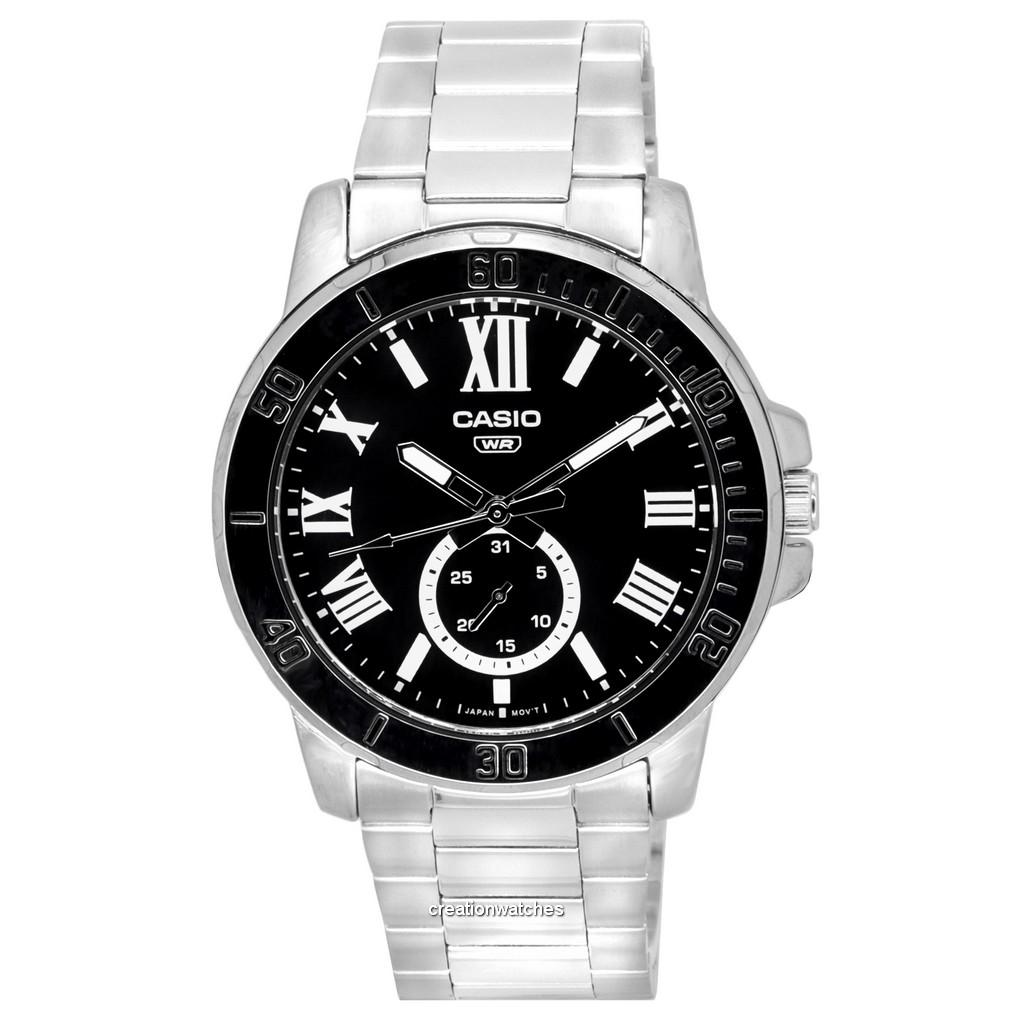 

Casio Analog Stainless Steel Black Dial Quartz MTP-VD200D-1B MTPVD200D-1B Мужские часы