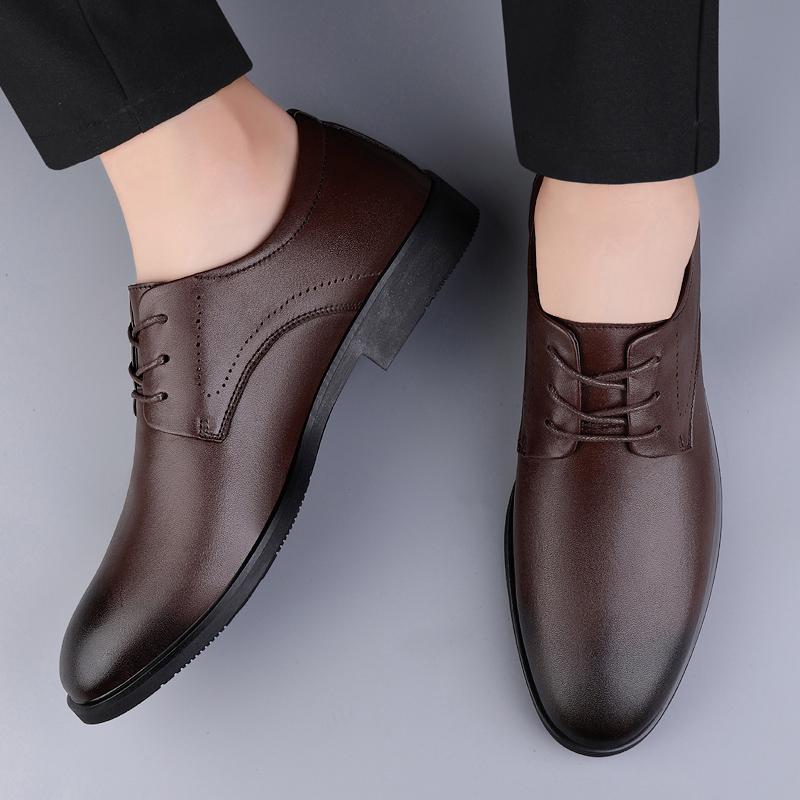 Модные брендовые стильные мужские оксфорды из натуральной кожи — фото 4