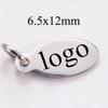 20pcs/lot Stainless Steel Customize Logo Tags Charms for DIY Jewelry Making Personalized Name Logo Disc 3 Colors