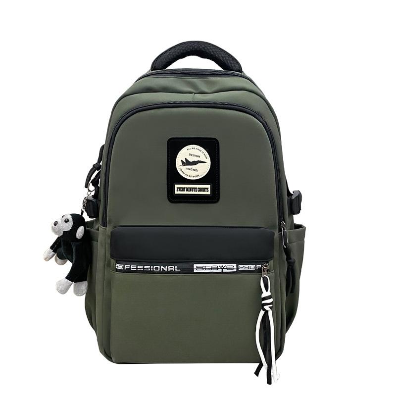 Mochila Bolsa de Ombro Masculina Simples Grande Capacidade Bolsa de Viagem para Computador Menina Ensino Fundamental Médio Mochila Escolar