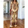Y116 Summer Loose Top and Wide-Leg Pants Two-Piece Set Women's Fashion European and American Fashion Set