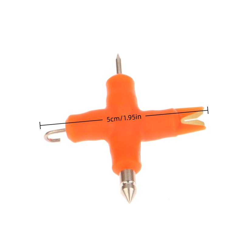 Kaprařský 4 v 1 Odizolovač potažené šňůry Nástroj na vázání montáží Stahovák Vazač vlasce Víceúčelový přenosný Nástroj na vázání uzlů Rybářské příslušenství