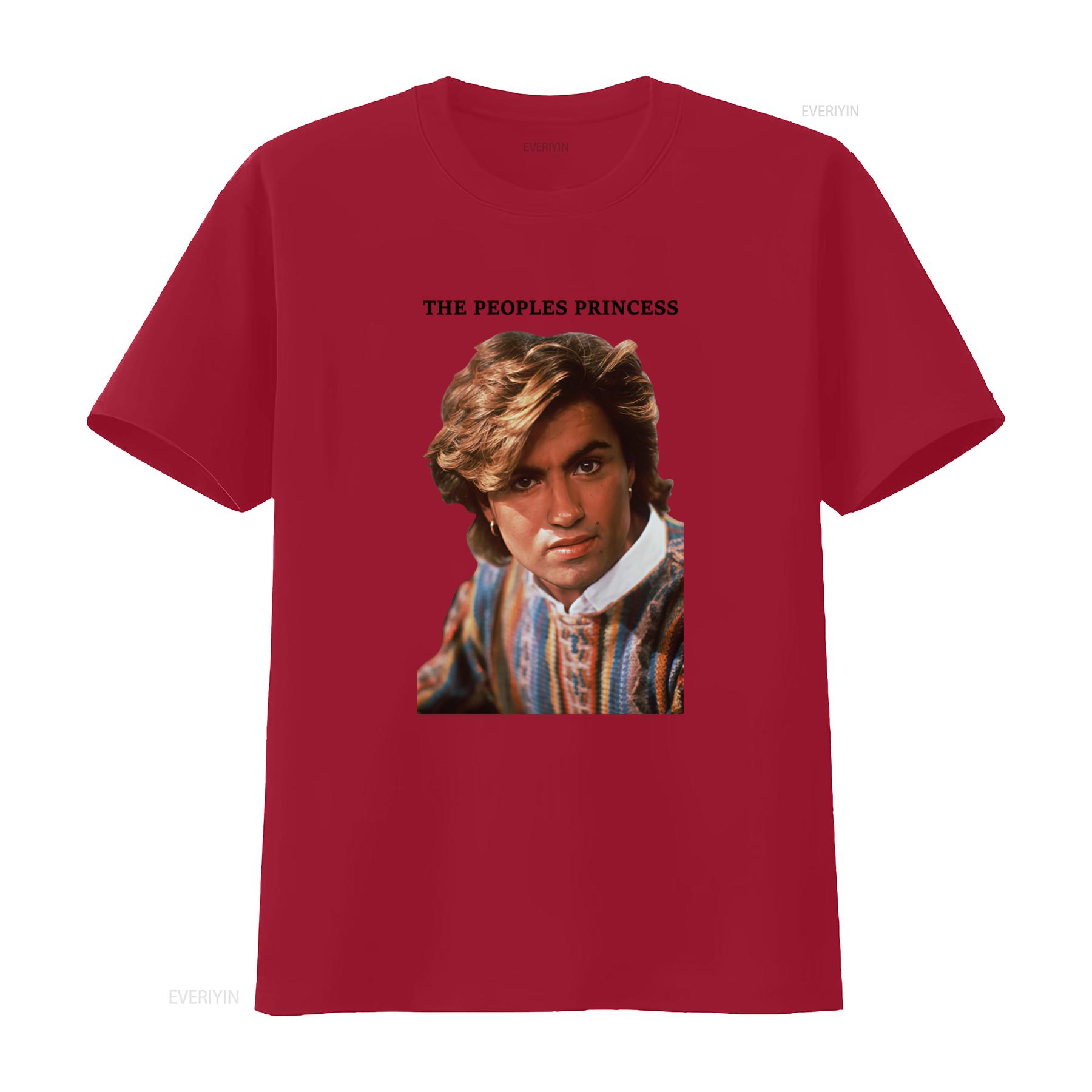 Princess Diana Meme T Shirt The PeopleS Princess George Michael Royal Family Funny vintage Washed streetwear homme Slightly S