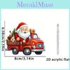 Claus Santa Drive Car Pendant With Acrylic Flat Surface For Christmas Gift