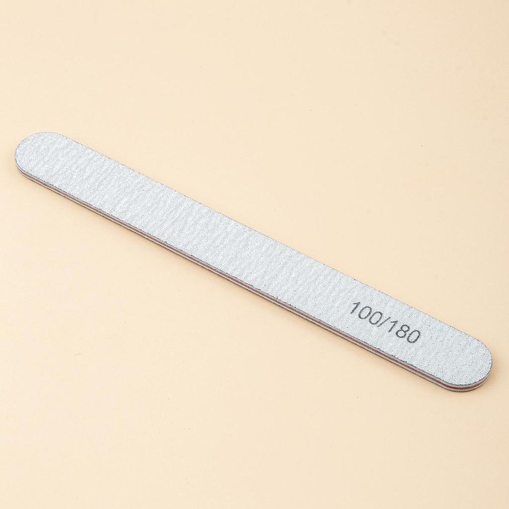 Professional 100-180 Grit Grey & White Nail File for Manicure