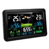 Weather Forecast Station Wireless 7.5 Inch Color Display Multi Functional Indoor Outdoor Thermometer Atomic Clock EU