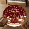 1PC Christmas Town Office Round Area Rug, Under Office Chairs Bedroom Living Room Home Decor, Carpet for Office -1110121