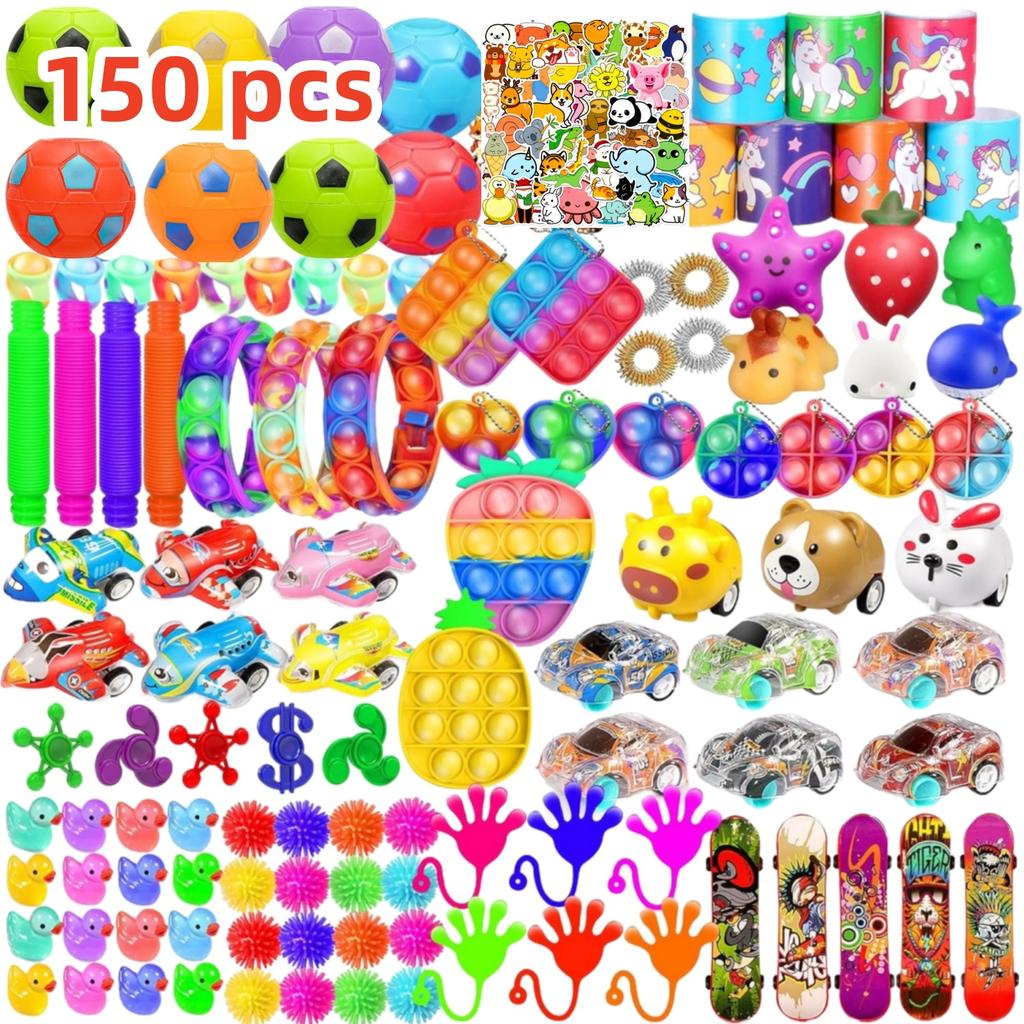 75/150Pack Fidget Toys Bulk, Party Favors For Kids, Treasure Box Toys For Classroom, Stocking Stuffers Goodie Bag For Boys Girls