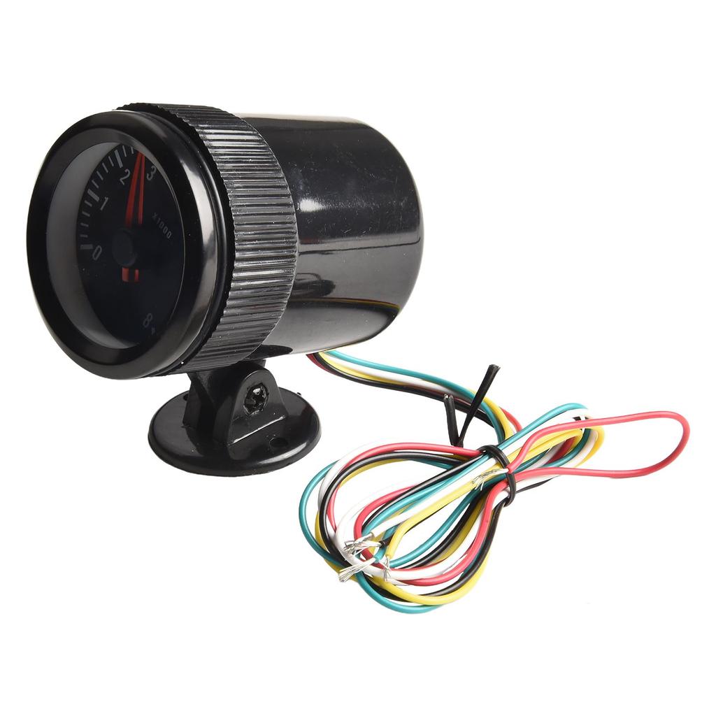 Real Car Tachometer Gauge Tachomet Gauge Meter 0-8(x1000) RPM 52mm Diameter Black Brand New Plastic RPM Gauge Six Options