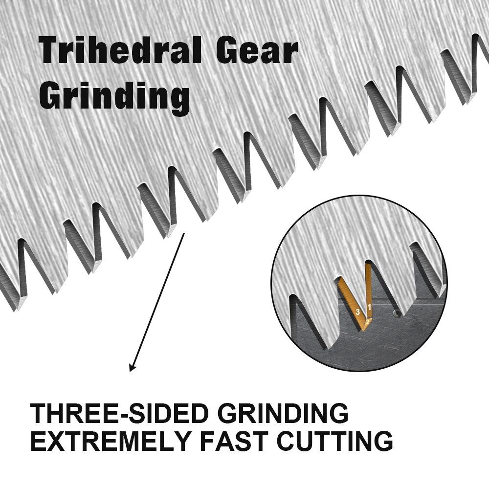 WISEUP 7'' დასაკეცი ხერხი პორტატული საკემპინგო ხერხი გადაცემათა საკეტით სამმაგი ჭრის ნახშირბადოვანი ფოლადის დანის მებაღეობის სასხლეტი ხის დამუშავების ხელის ხელსაწყოები