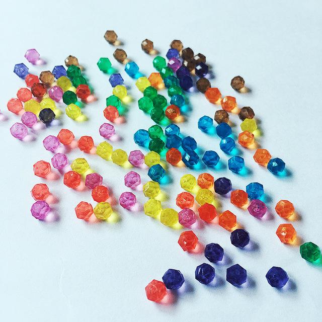 

500 шт./набор Ювелирные бусины 3D Пазл Игрушки для детей 6 цветов Набор для пополнения Водные липкие бусины Пазл Brinquedo Juguetes