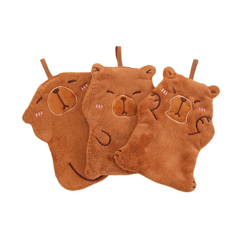 Capybara Cartoon Quick-Dry Absorbent Hand Towel for Kitchen & Bathroom