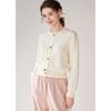 Bailuyu Women's Crew Neck Sequined Knit Cardigan