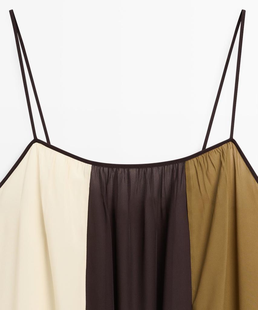 Masimodutti Fluid Strap Midi Dress