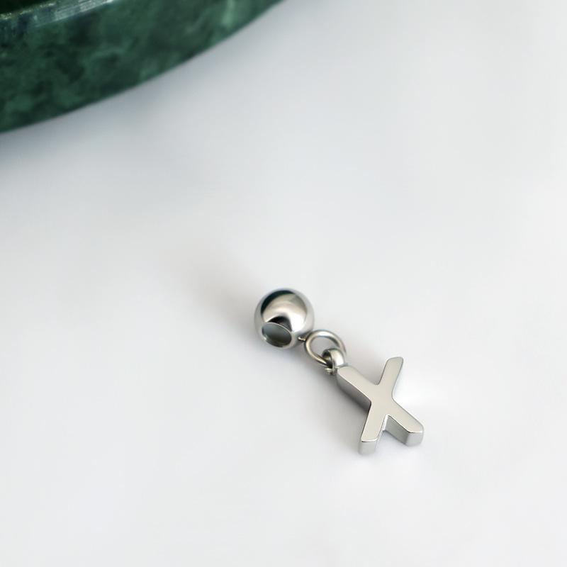 DIY Letter Necklace: 26 English Letter Pendant, Pull-Out Chain, Personalized Single Pendant Accessories