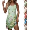 Women's Sleeveless Floral Print Dress Casual Round Neck Summer Dress Lightweight Comfortable Fit Mini Dress