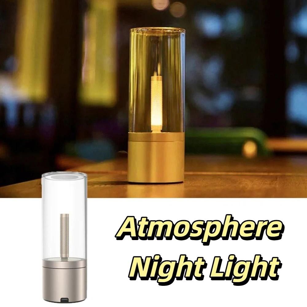 Type C Rechargeable Candle Lamp 1800K Warm Light Atmosphere Light LED Night Light  1800K Warm Light
