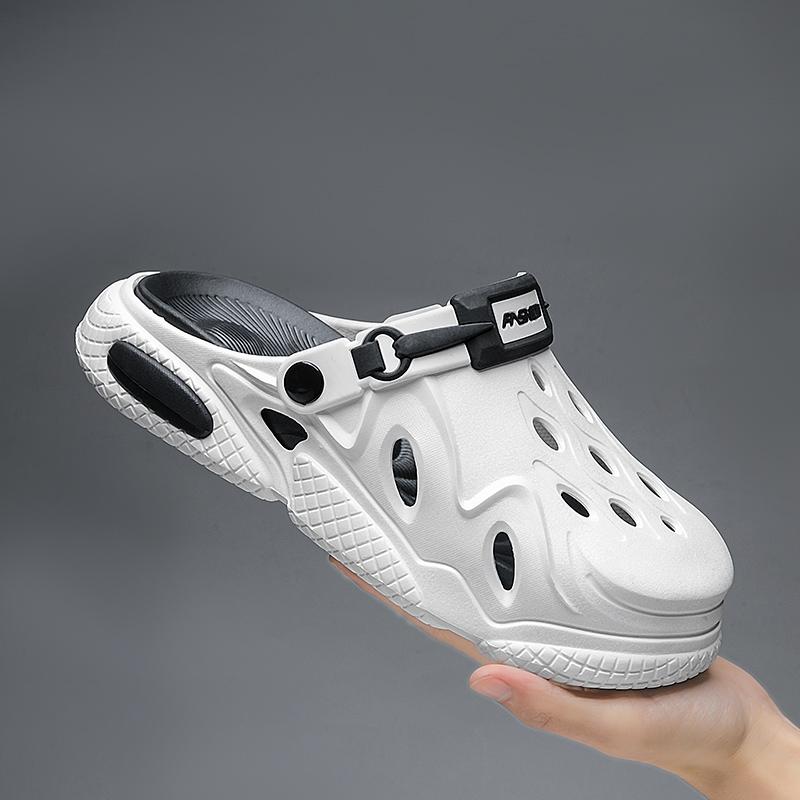 Fashion Summer Beach Men Sandals Breathable Men Casual Shoe Hole Shoes Light Clogs Home Garden Outdoor Male Flat Slippers Big Size 38-47
