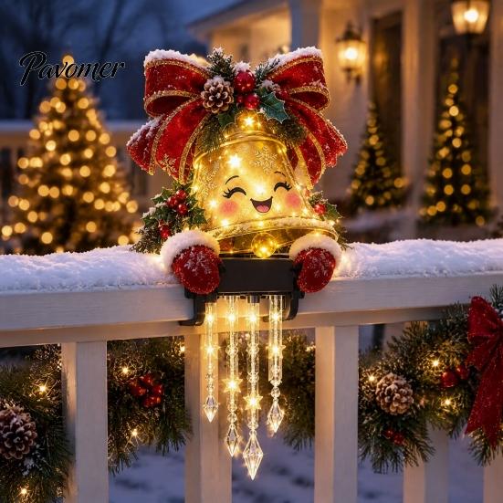 Christmas Lighted Garland Accents Winter Glow Snowman Icicle Light Decor, Outdoor Decorations, Hanging Wonderland Entrance Trim LED Holiday Lights for