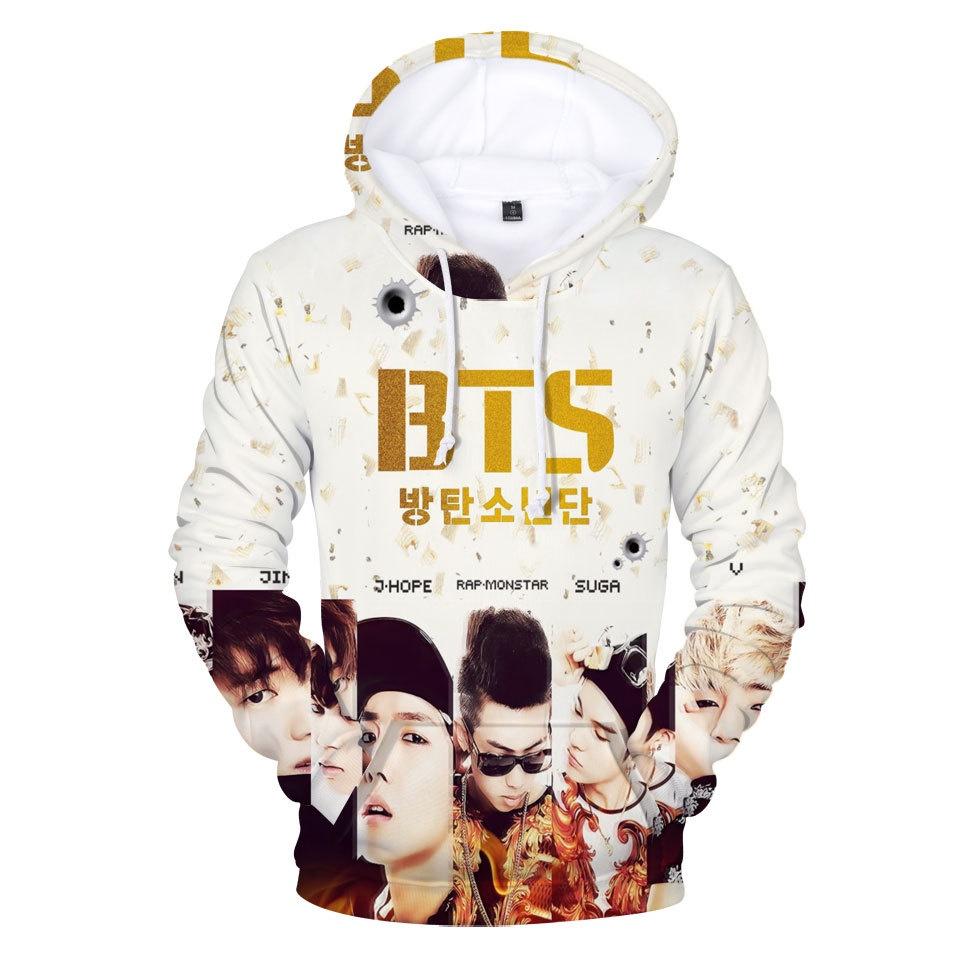 Premium Quality Bts Printed Sweatshirt Hoodie Featuring Face Yourself Design For Fans