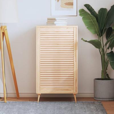 Vidaxl Louvered Door for Cabinet, 99.3X59.4 Cm, Solid Pine Wood