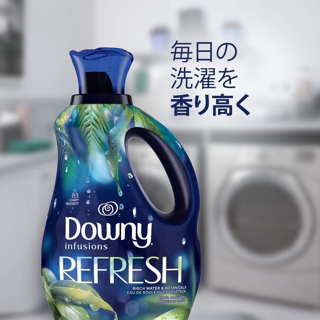 Downy Infusion Fabric Refreshing Birch Water Botanical Scent of Birch Water with Botanical Softener, & (1.66L) [Large Capacity] [Officially Imported]