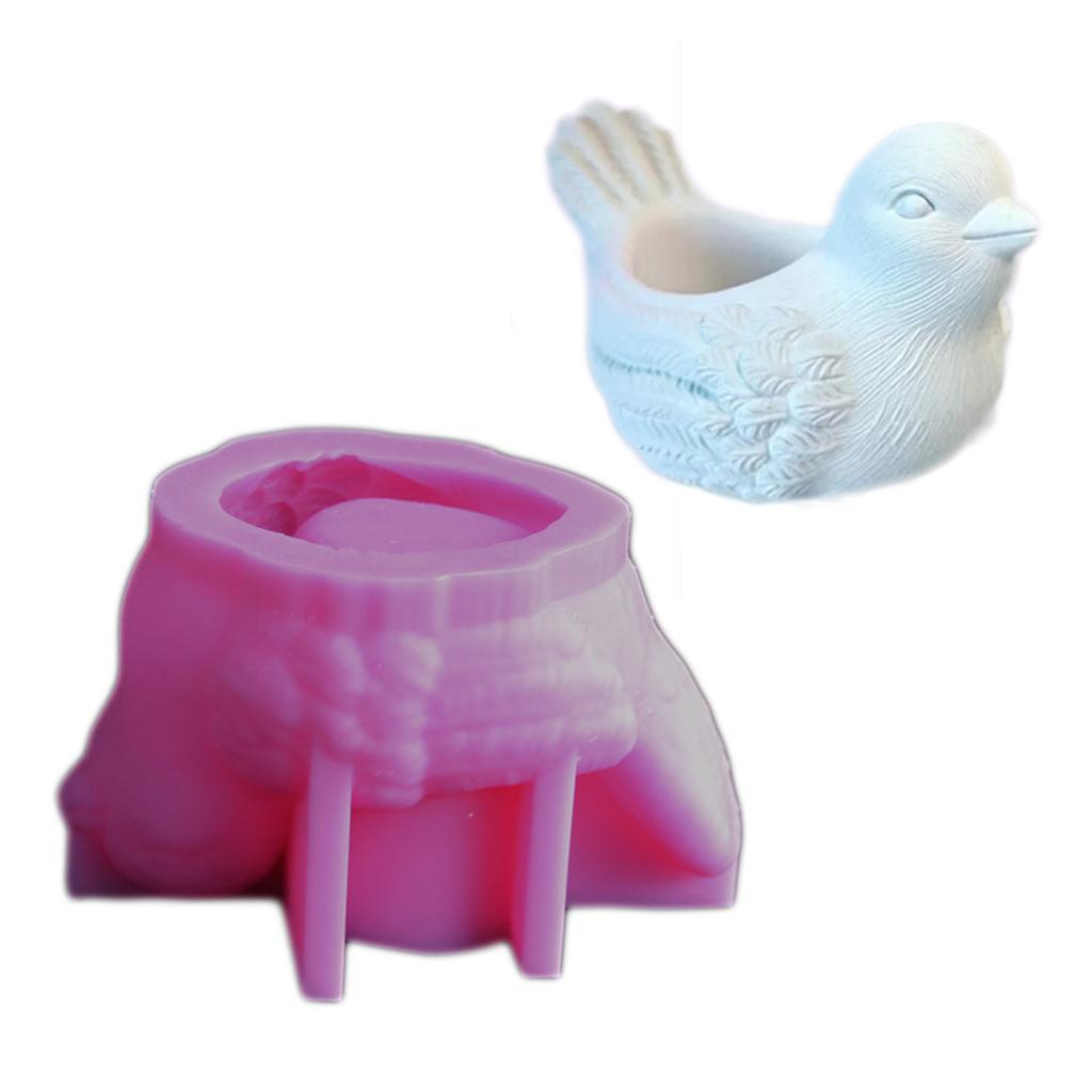 Flexible Silicone Mould For Crafting Lifelikes Bird Planters Suitable for Craft Supplies and Gardening Lovers Daily Use