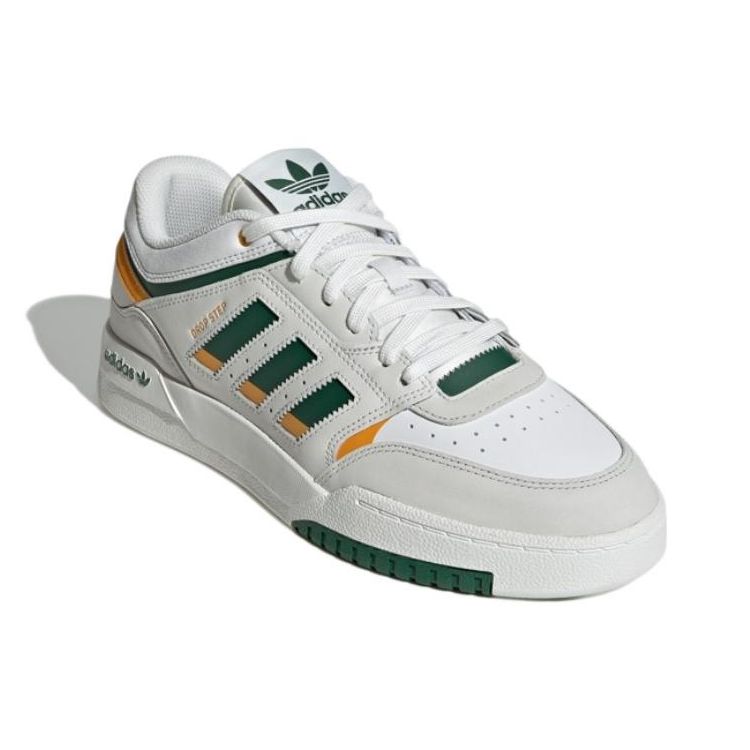 Adidas Originals Drop Step Low Classic Lightweight Durable Non-Slip Low-Top Skate Shoes Unisex Sneakers Gray White Green HP2229