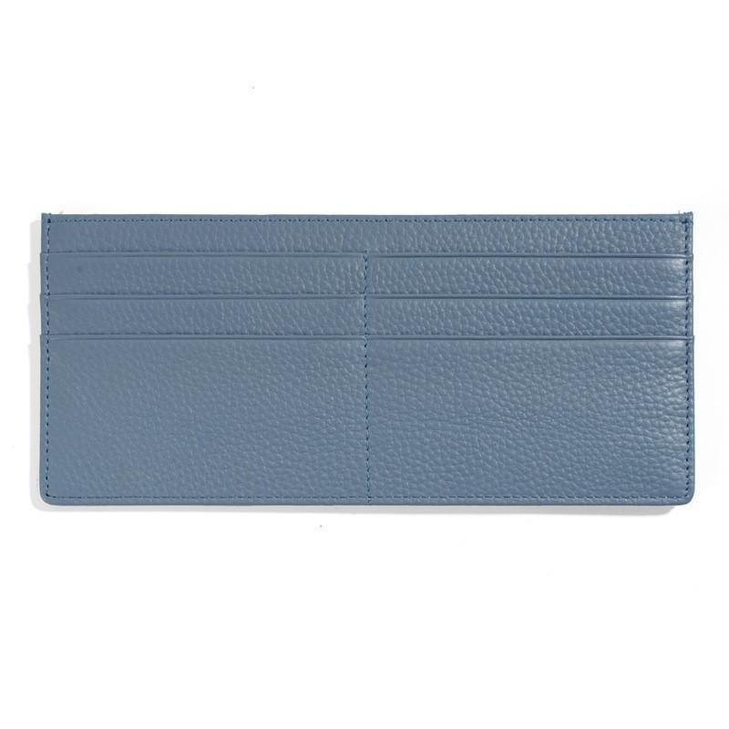 Womens Long Wallet Slim PU Leather With Texture Minimalist Design Multi-Card Holder Large Capacity Coin Purse