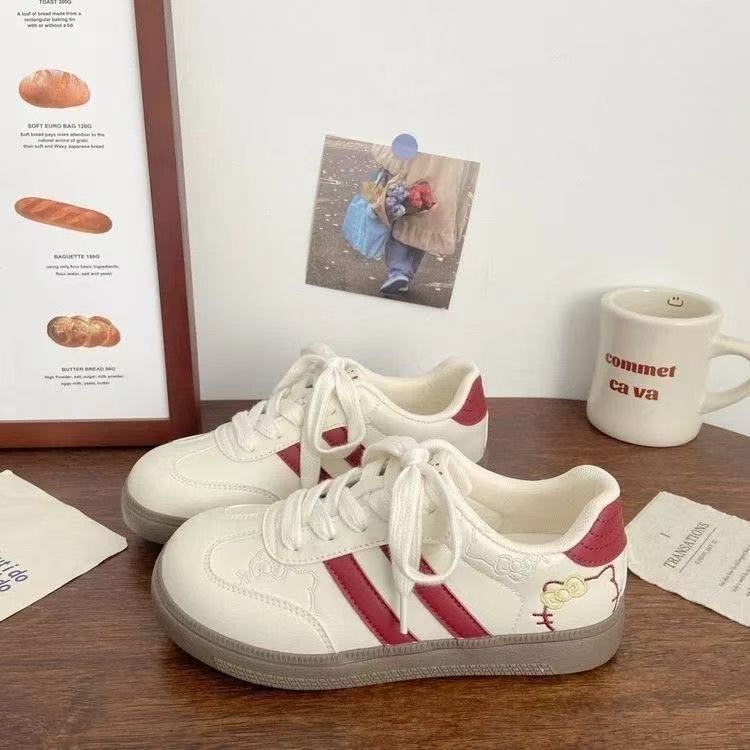 Pink Dexun Forrest Gump board shoes ugly cute spring new chic niche round head student sports 35【foot length 22.5cm】