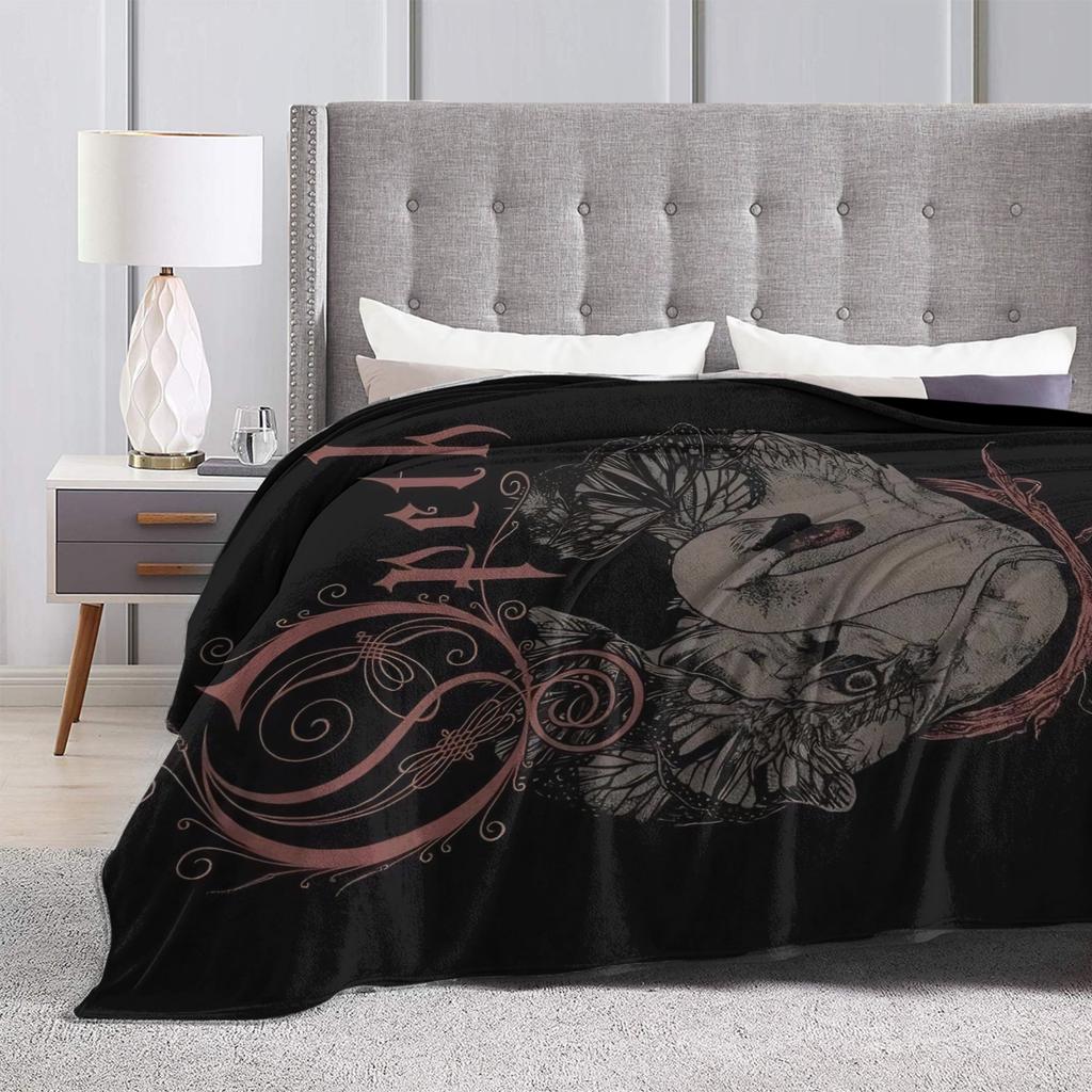 Warm Soft Blankets Camping Opeth Band Bedding Throws  Flannel Bedspread For Outdoor Pattern Sofa Bed Cover