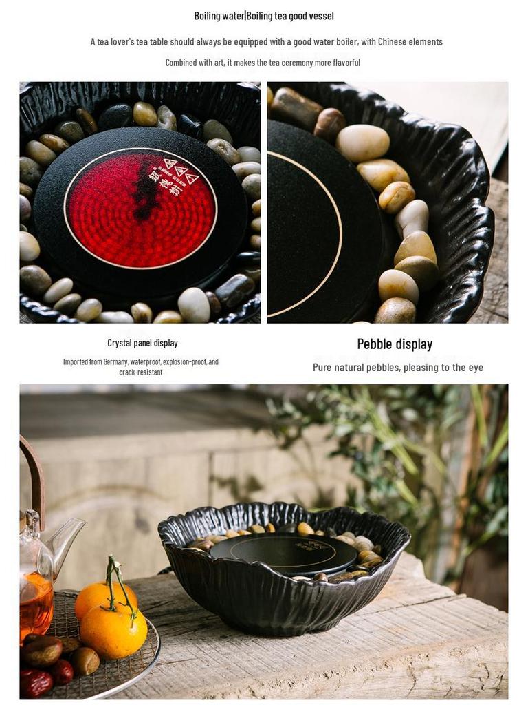 Intelligent Silent Electric Ceramic Tea Stove with Pebble Design
